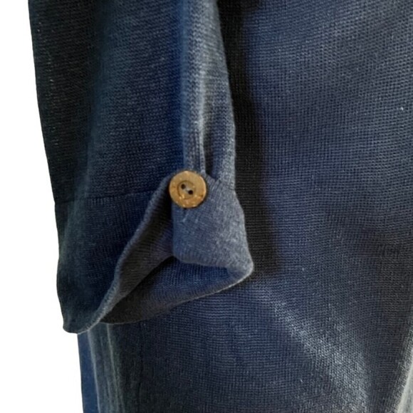 J. Jill Blue Linen Lightweight Tunic Sweater Size Small Petite NWT - Picture 5 of 8